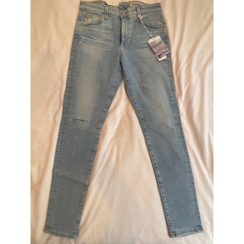 AG Adriano Goldschmied Farrah Skinny Ankle High Rise Jeans Light Wash Size 30